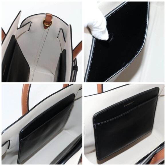 BURBERRY Nova Check Hand Bag Canvas 2way Beige Gold - Picture 15 of 16